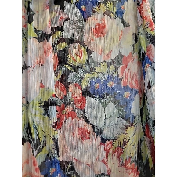 Anthropologie The Marais Printed Chiffon Maxi Dress Womens L Floral Boho Maxi - Picture 9 of 12